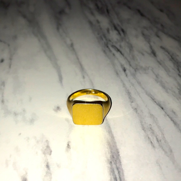 Madewell Jewelry - Madewell square geometric gold block ring